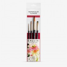 Willow Wolfe : Callia Brush : Series 900 : Watercolour : Flowers Set of 4