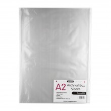 Mapac : Archival Box Sleeve : A2 : Pack of 10 : Clear : No Ring Binder Holes
