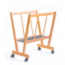 Cappelletto : PC-70 : Beechwood Print Rack With Wheels