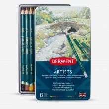 Derwent Künstler 12-Buntstift-Set in Metall-Dose