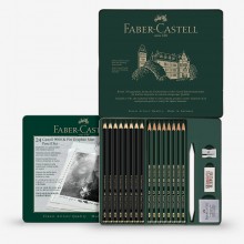 Faber-Castell : Pitt : Graphite Matt & Castell 9000 : Set of 16 Pencils & 4 Accessories