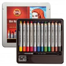 Koh-I-Noor : Wax Watercolour Pencils : Tin Set of 12