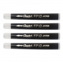 Pentel : Pigment Brush Pen (GPP3 / P3) Refill : 4 Cartridges Of Black Ink