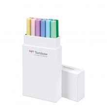 Tombow: Dual Tip Kunstmittel Brush Pens: Pastellfarben: 8er Pack