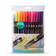 Tombow : Art Dual Blendable Brush Pens : Sunset Colours : Set of 12