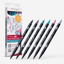 Tombow : Art Dual Blendable Brush Pens : Vintage Colours : Set of 6