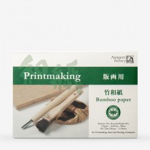 Awagami Washi : Japanese Paper : Bamboo Printmaking Pad : 170gsm : 15.8x22.8cm (Apx.6x9in) : 15 Sheets