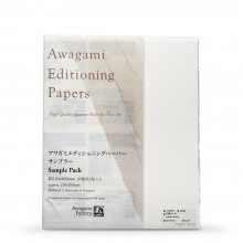 Awagami Washi : Japanese Paper : Printmaking Sample Pack : 21x26cm (Apx.8x10in) : 20 Sheets
