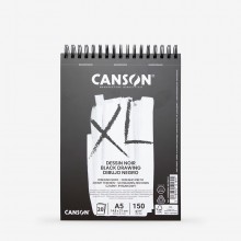 Canson : XL : Black : Spiral Pad : 150gsm : 20 Sheets : A5