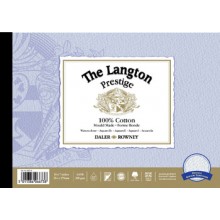 Daler Rowney : Langton : Prestige : Watercolour Paper : Glued : 14x20in (Apx.36x51cm) : Rough