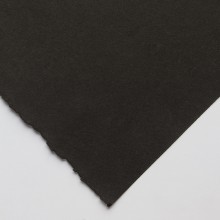 Stonehenge Papier: Schwarz 90lb (250gsm), 22x30in. (56x76cm) glatte, makellose, leicht melierte Oberfläche Pergament zu ähneln. 100 % Baumwollfasern, säurefreie, zwei Deckle Ränder.