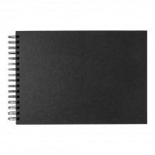 A4 Black Card 220gsm: 40 Blatt: Spiral-Pad mit breiten Rücken