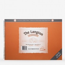 Langton: Spirale Pad 10 x 14 nicht 200lb (425gsm) - 12 Blatt - Orange cover