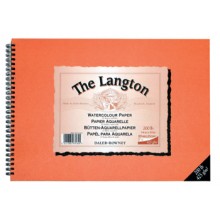 Langton: Spirale Pad 12 x 16 nicht 200lb (425gsm) - 12 Blatt - Orange cover