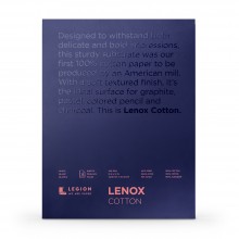 Lenox 100 : Fine Art Paper Pad : 250gsm : 9x12in (Apx.23x30cm) : White