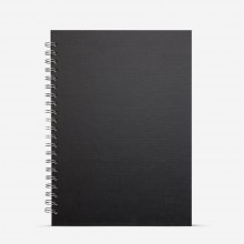 Pink Pig : Bergung Sketchbook : 100% Recycled Cartridge Paper : 150gsm : A4 : Black Cover : Portrait
