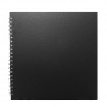 Pink Pig : Sketchbook : 150gsm : 11x11in : Black Cover : Square