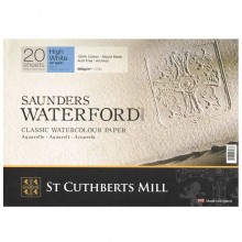 Saunders Waterford: Hohe weiße Waterford Papier blockieren 9x12in nicht
