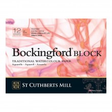 Bockingford : Block : 9x12in : 300gsm : 12 Sheets : Hot Pressed