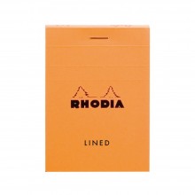 Rhodia : Basics Lined Pad : Orange Cover : 80 Sheets : A7 7.4x10.5cm