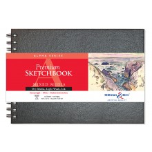 Stillman & Birn: Alpha Sketchbook 10 x 7 in Spiralhefte 150gsm - natürliches weißes Pergament