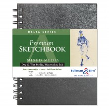 Stillman & Birn: Delta Sketchbook 6 x 8 in Spiralhefte 270gsm - Elfenbein kalt Press/Rgh