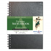 Stillman & Birn: Delta Sketchbook 7 x 10 in Spiralhefte 270gsm - Elfenbein kalt Press/Rgh