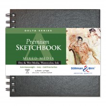 Stillman & Birn: Delta Sketchbook 7 x 7 in Spiralhefte 270gsm - Elfenbein kalt Press/Rgh
