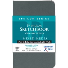 Stillman & Birn : Epsilon Softcover Sketchbook : 150gsm : Smooth : 3.5x5.5in (9x14cm) : Portrait