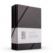 Studio Essentials : Hardcover Sketchbook : 100gsm : 80 Sheets : 14x21cm : Pack of 4