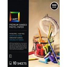UART : Sanded Pastel Paper : 10 Sheet Pack : 21x27in (53x69cm) : 600 Grade