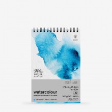 Winsor & Newton : Classic : Watercolour Paper : Spiral Pad : 300gsm : 12 Sheets : Cold Pressed : 7x10in (Apx.18x25cm)