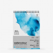 Winsor & Newton : Classic : Watercolour Paper : Spiral Pad : 300gsm : 12 Sheets : Cold Pressed : 9x12in (Apx.23x30cm)