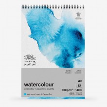 Winsor & Newton : Classic : Watercolour Paper : Spiral Pad : 300gsm : 12 Sheets : Cold Pressed : A3
