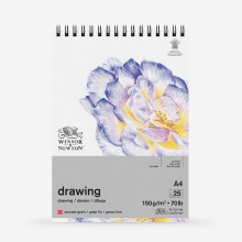 Winsor & Newton : Drawing : Cartridge Spiral Pad : 150gsm : Smooth : 25 Sheets : A4