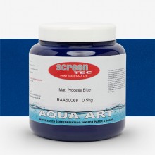 Aqua Art : Water Based Screenprinting Ink : Matt : 500g : Process Blue