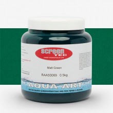 Aqua Art : Water Based Screenprinting Ink : Matt : 500g : Green