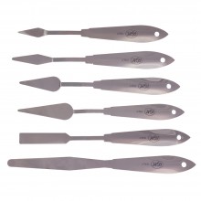 RGM : Solid Stainless Steel Palette Knife : Set of 6