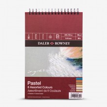 Daler Rowney: Ingres Pastell Paper Spiral - 6 Ass. Farben 9x6in 160gsm - 24 s