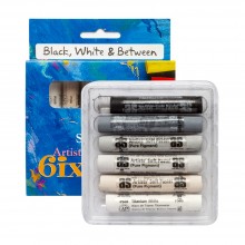 Art Spectrum : Soft Pastel : Set of 6 : Black, White & Between