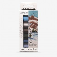Sennelier : Soft Pastel : Half Stick : Set of 6 : Winter Mountains
