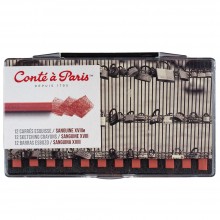 Conte Carre Crayon Set: hart gebackene Quadrat Pastelle: Box von 12 Sanguine 18.