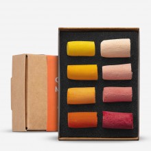 Unison Colour : Soft Pastel : Set of 8 Half Sticks : Red/Orange