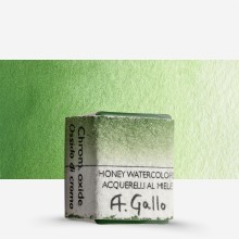 A. Gallo : Handmade Watercolour Paint : Half Pan : Chromium Oxide