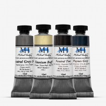 Michael Harding : Professional Watercolour : Grey Essentials Set of 4 : 15ml