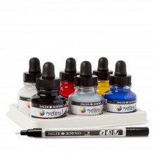 Daler Rowney : System 3 : Acrylic Ink : 29.5ml : Introduction Set of 6