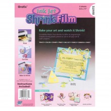 Grafix: White Inkjet Printable Shrink Folie A4: 6-Pack