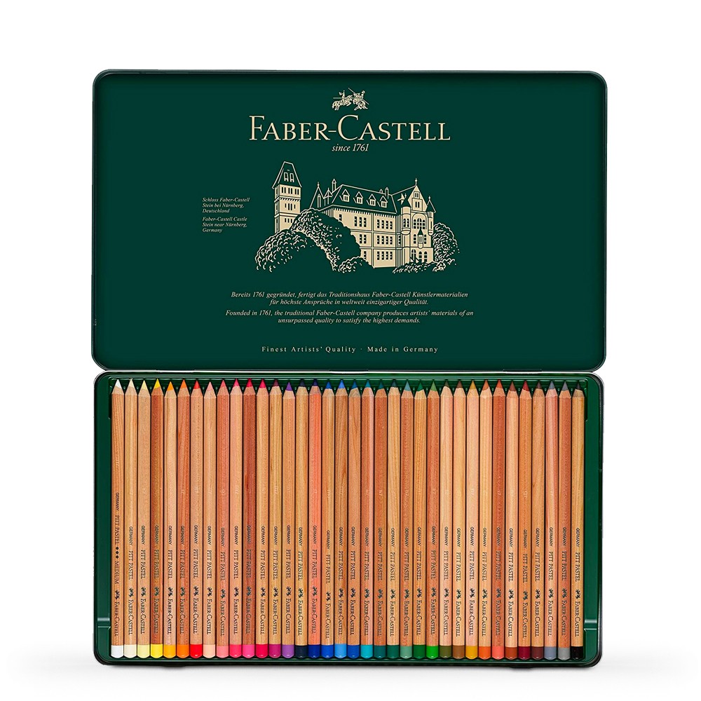Faber Castell : Pitt Crayon Pastel : Boîte en Métal de 36