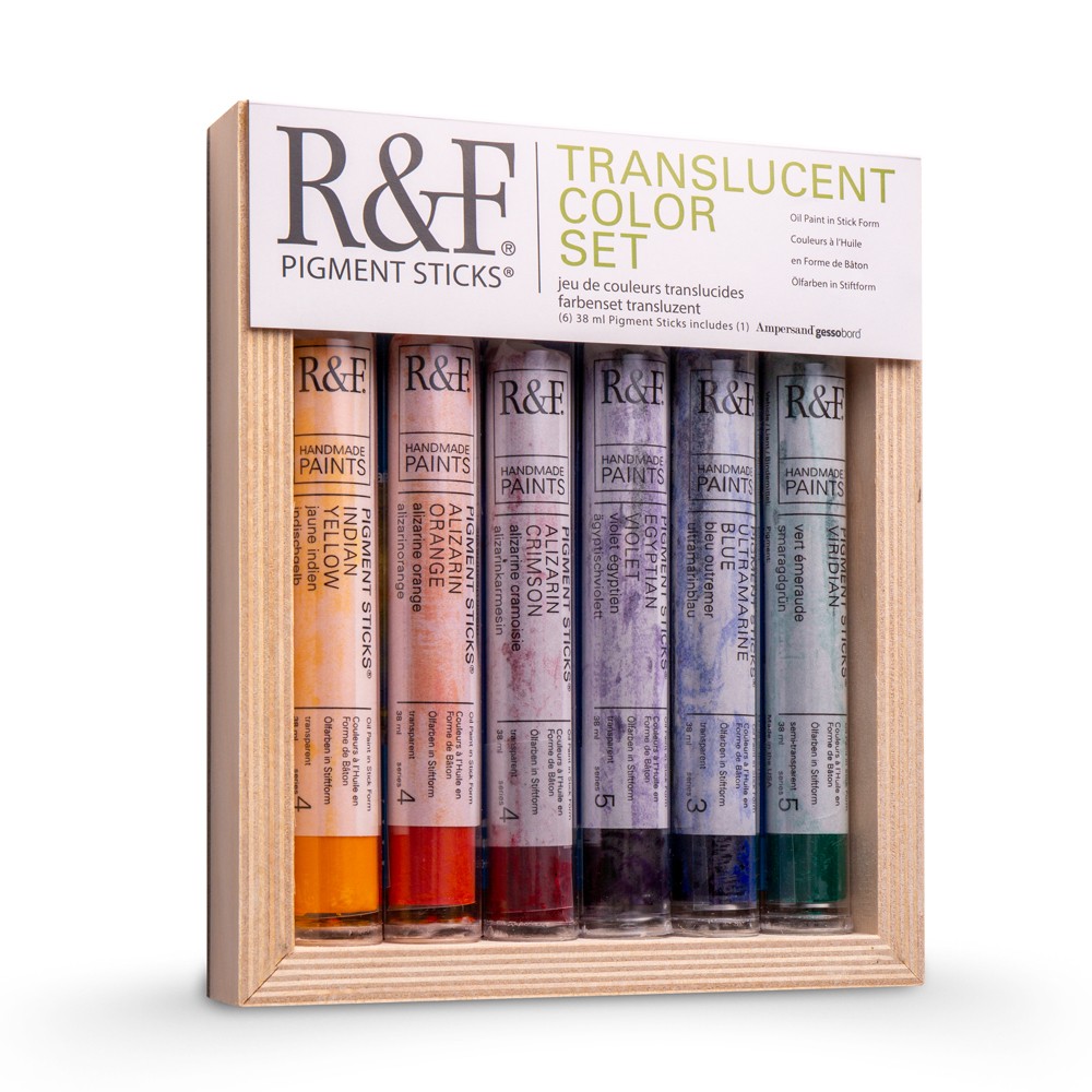 R&F :Lot de Pigments en Bâton: 38ml x 6Couleurs Translucides Translucent Color Set