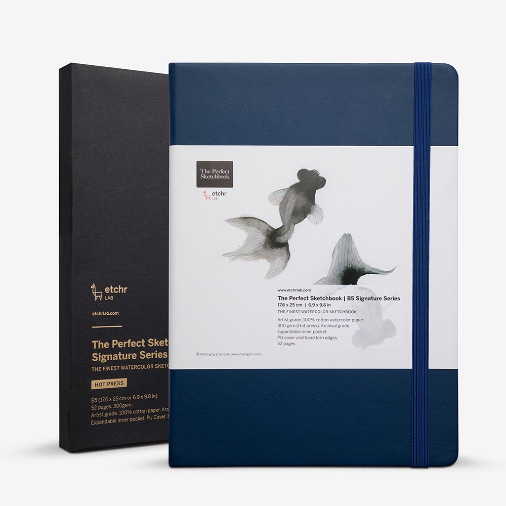 Etchr : The Perfect Sketchbook : Signature Series : 100% Cotton : 300gsm : B5 : Hot Pressed